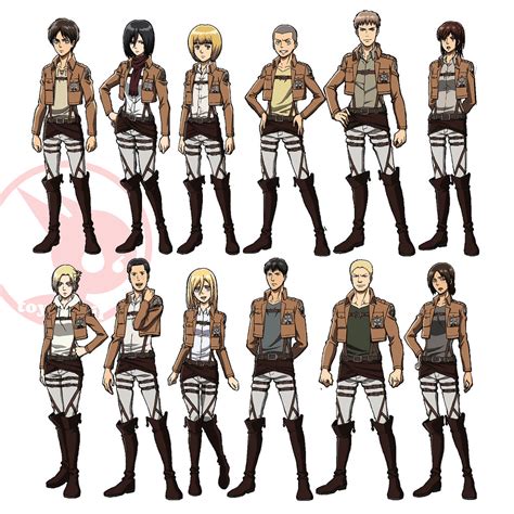 attack on titan all characters|attack on titan chart.